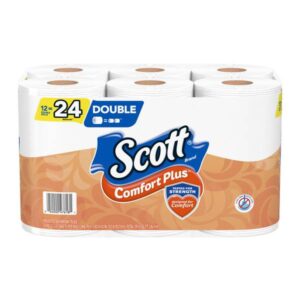 Scott
				12-Pack Comfort Plus Double Roll Toilet Paper