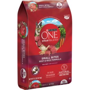 Purina One
				31.1 lb Smartblend Small Bites Beef & Rice Dog Food