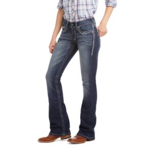 ARIAT  
		Women's Mid Rise Entwined Boot Cut Jeans