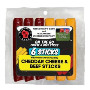 Wisconsin's Best brand page
		6 oz 6 Sticks Cheddar Processed Cheese and Beef Pack