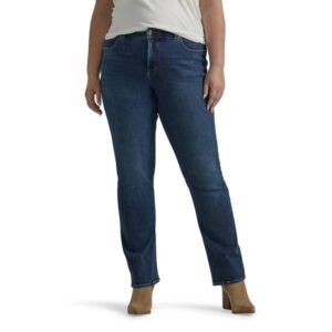 Lee  
		Women's Plus Size Flex Motion Straight Leg Jeans