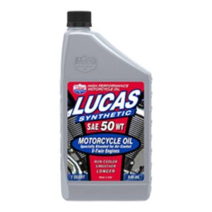 Lucas Oil Products
				1 Quart Synthetic SAE 50W Motorcycle Oil