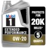 Mobil 1
				5 Quart Extended Performance 0W-20 Full Synthetic Motor Oil
