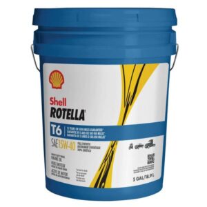 Rotella
				5 Gallon T6 15W-40 Full Synthetic Heavy Duty Diesel Engine Oil