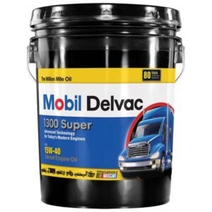 Mobil
				5 Gal Delvac 1300 Super Heavy Duty Synthetic Blend Diesel Engine Oil 15W-40