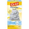 Glad
				40-Count 13 Gallon ForceFlex Tall Kitchen Drawstring Trash Bags