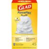 Glad
				45-Count 13 Gallon Tall Kitchen Drawstring Trash Bags