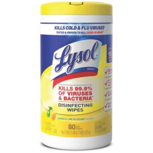 Lysol
				80-Count Lemon and Lime Blossom Disinfecting Wipes