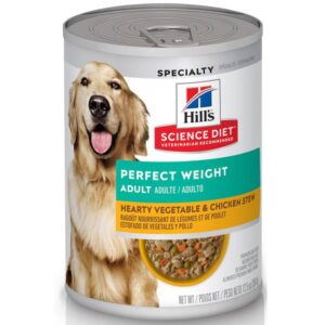 Hill's Science Diet
				12.5 oz Adult Perfect Weight Hearty Vegetable & Chicken Stew Canned Dog Food