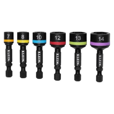 Klein Tools 32926SM Magnetic Power Nut Setters, 2-Inch Shaft, 6-Piece Metric