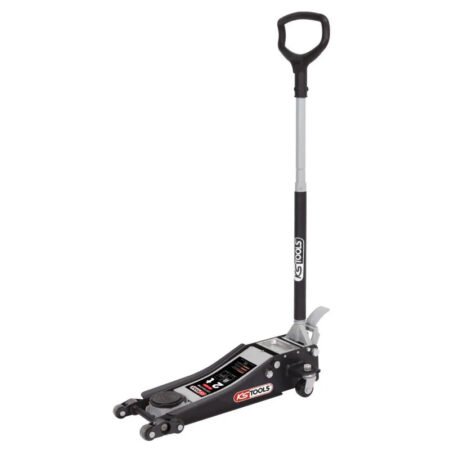 Cric hydraulique extra-bas acier ULTIMATE 2T avec double-roues avant  - KS TOOLS - 161.0372