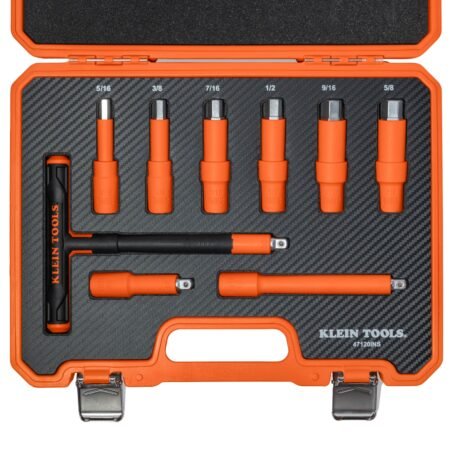 Klein Tools 47120INS Insulated T-Handle and Hex Bit Set, 9-Piece