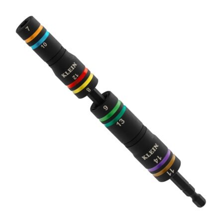 Klein Tools 652MQS Quad-8 Heavy-Duty Impact Flip Sockets, Metric, 3-Piece