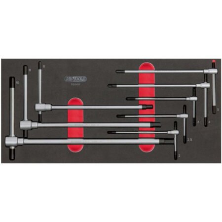 Module de clés mâles 6 pans à poignée en T, 8 pièces  - KS TOOLS - 713.5017