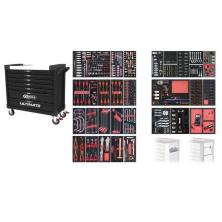 Servante XL 7 tiroirs équipée de 562 outils  - KS TOOLS - 825.7562