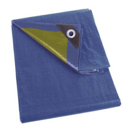 bache de sol résistante PEREL - 4x4 - bleu kaki