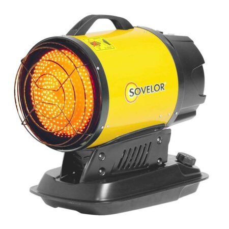 Chauffage radiant portable à combustion directe SOVELOR XL61 17Kw 200W 230V/50Hz