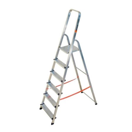 Escabeau ménager de sécurité ESCALUX V28150A Aluminium 6 marches H 3M20