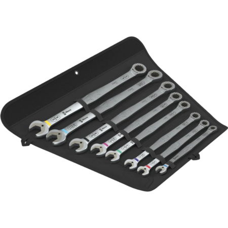 Wera 05020385001 6007 Joker Imperial 8 Set 1 Ratcheting Combination Spanner Set, Imperial, 8 Pieces