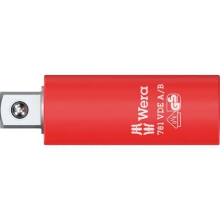 Wera 05024690001 781 A/B Vde Connector, Insulated, 1/4", 781 A/B Vde X 3/8 X 56 Mm X 1/4"