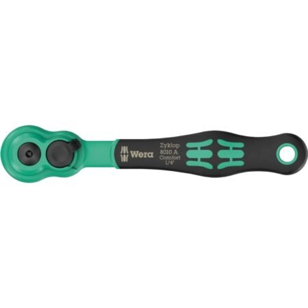 Wera 05005600001 8010 A Zyklop Comfort Ratchet, With Reversing Lever, With 1/4" Drive, 1/4" X 144 Mm