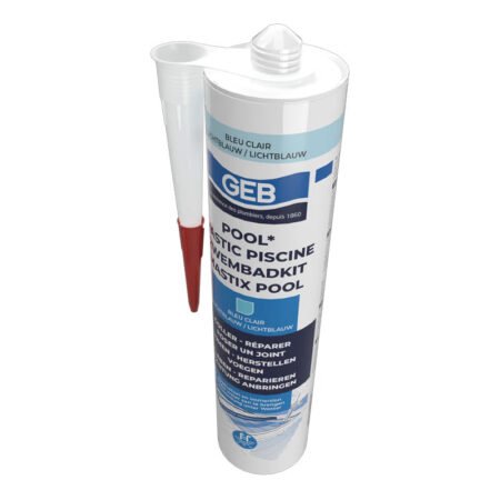 Mastic piscine qualité pro - GEB - 590913 - Bleu - Cartouche 290 ml