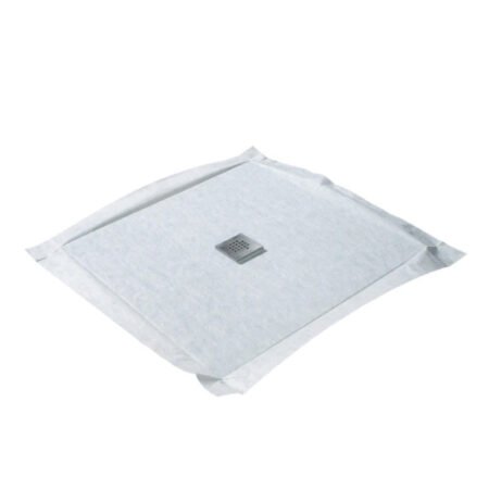 Receveur à carreler MARMOX avec rehausse intégrée et grille carrée centrée