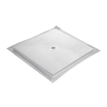 Receveur pierre naturelle ardoise claire MARMOX grille carrée centrée