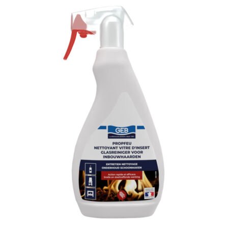Propfeu nettoyant pour vitres d'inserts et poêles - GEB - 821506 - Flacon pulvérisateur 500 ml