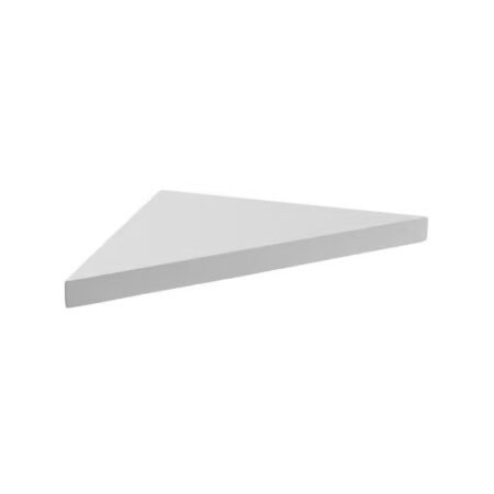 Banc d'angle pour douche en solid surface lisse - coloris blanc MARMOX