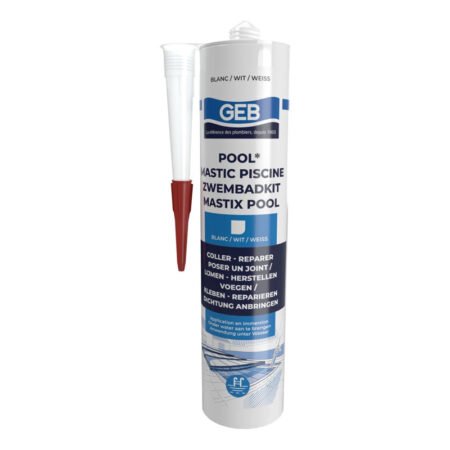 Mastic piscine qualité pro - GEB - 590910 - Blanc - Cartouche 290 ml