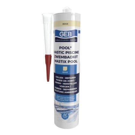 Mastic piscine qualité pro - GEB - 590914 - Beige - Cartouche 290 ml